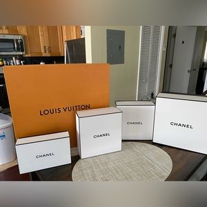Chanel and LV boxes